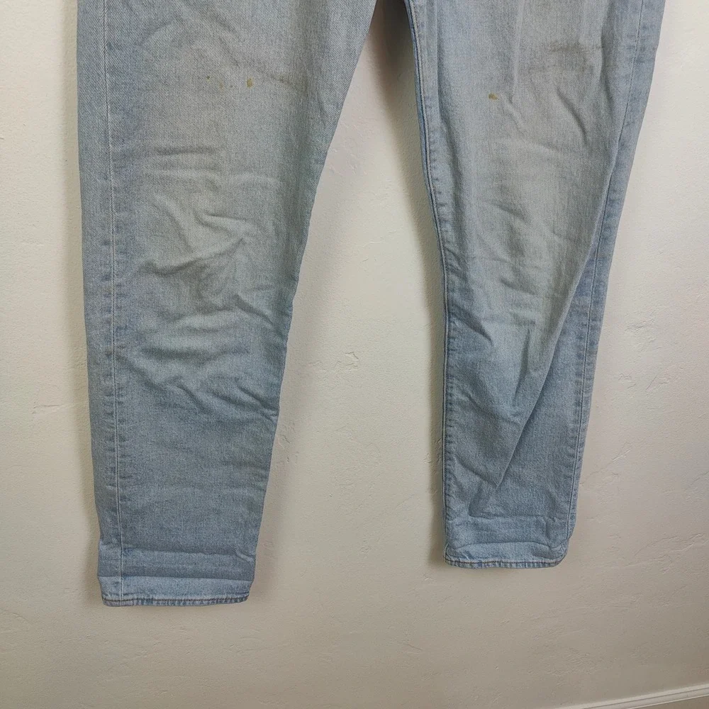 Levi's 501 93 Mens Jeans 32x34 Blue Light Wash Straight Leg Button Fly Classic
